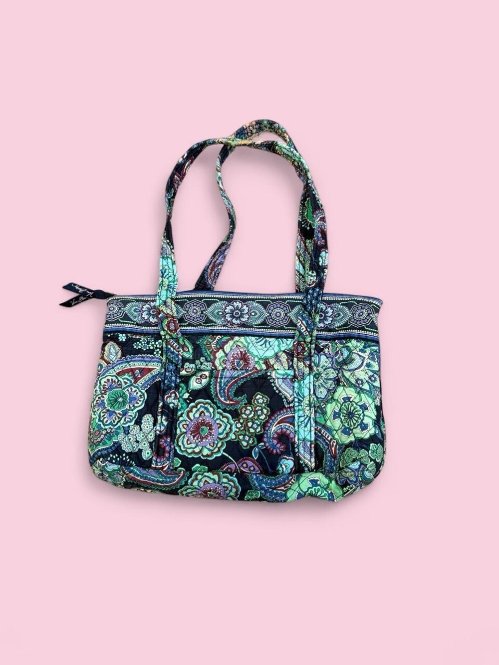 Vera Bradley Blue Boho Floral Mini Tote Bag